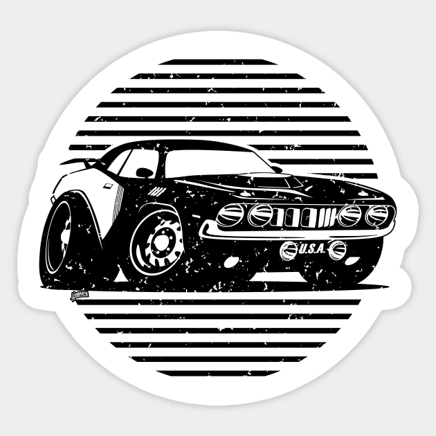 American on sale muscle sticker